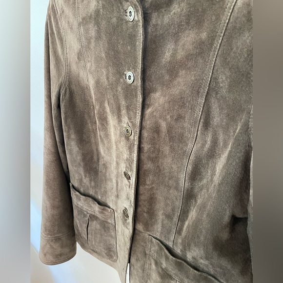 Liz Claiborne Vintage Suede coat/ blazer size M oversized small - Picture 2 of 11